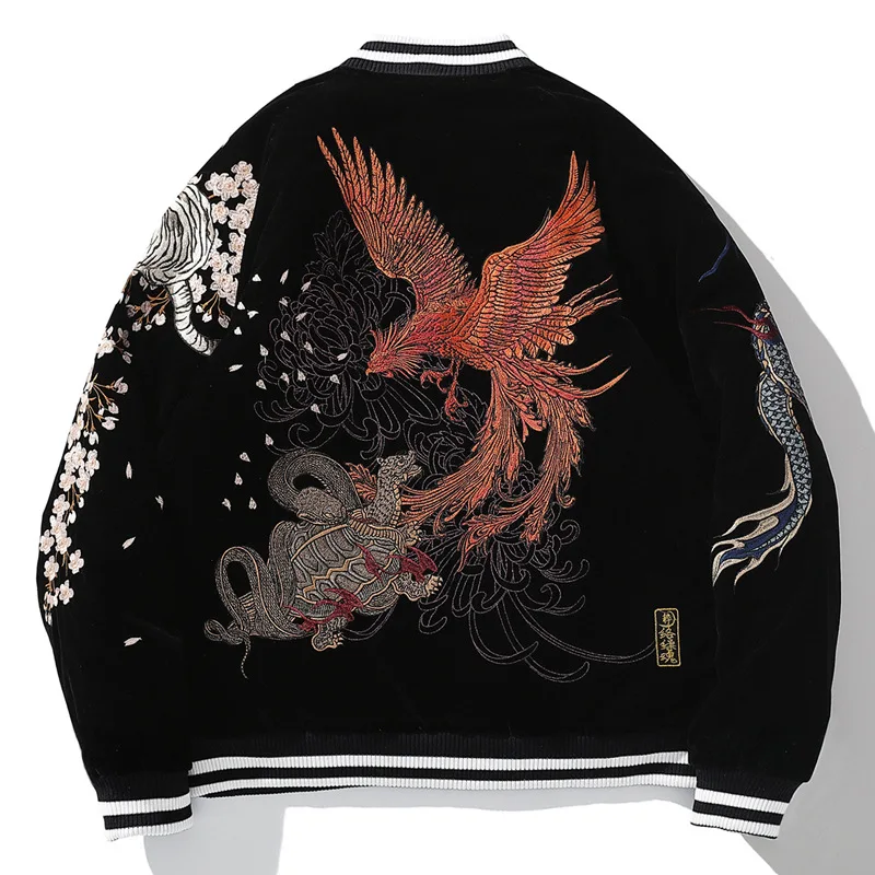 Dragon Men Winter Jacket | Men Bomber Japan Dragon | Dragon Bomber 