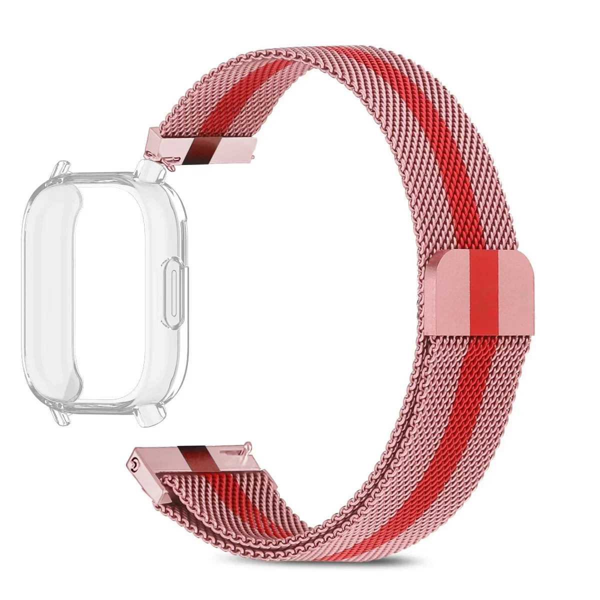 Milanese Mesh Strap with Case and Screen Protector - Premium Watchband Bracelet Accessories