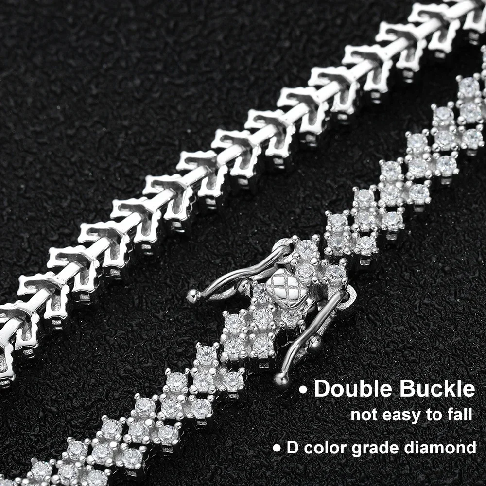 mina様リクエスト品　ブレスレット Real Moissanite Tennis Bracelet for Women 1.5mm D Color