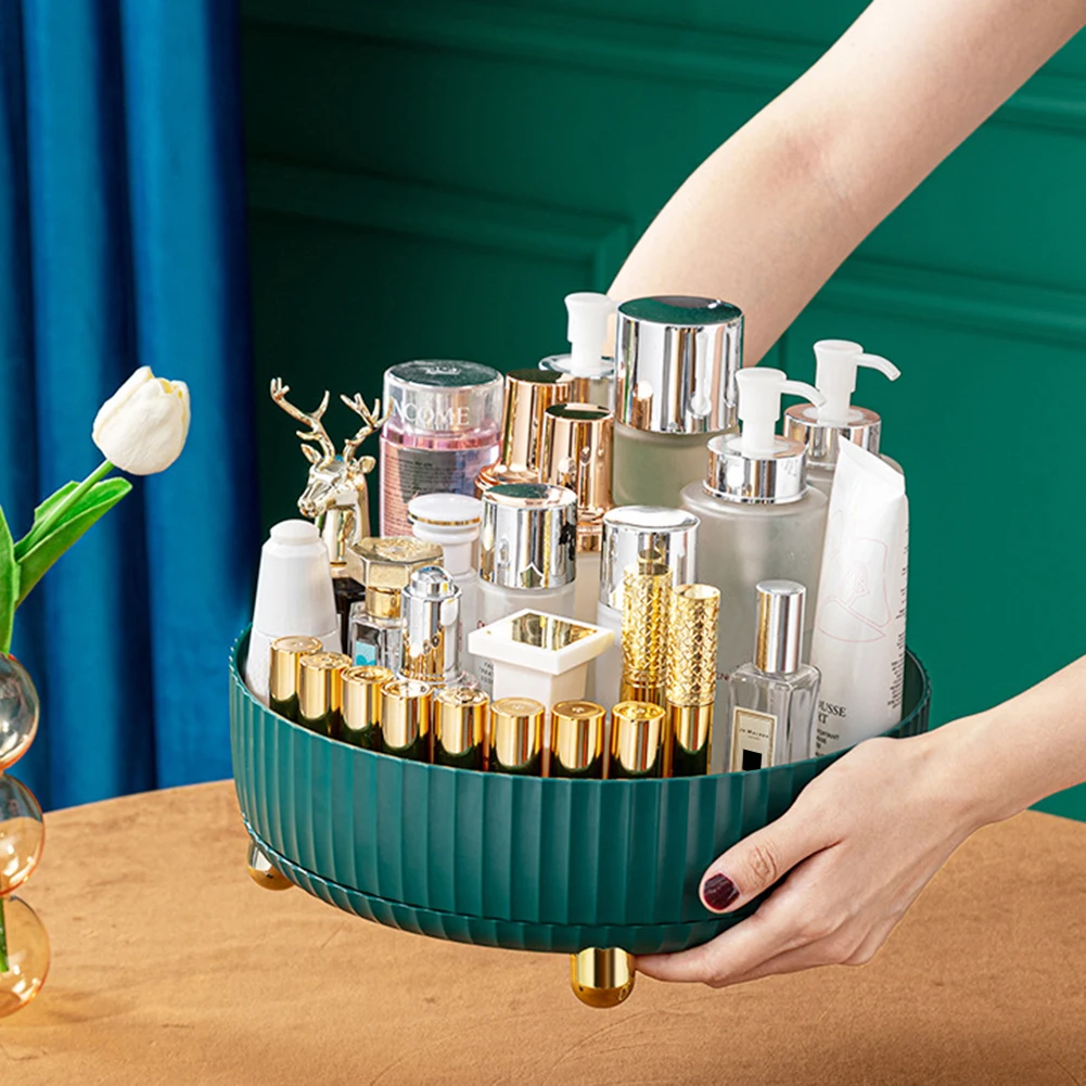 

Multi-Purpose 360° Rotating Storage Tray Anti Slip Rotatable Home Organiser Box For Cosmetic Storage