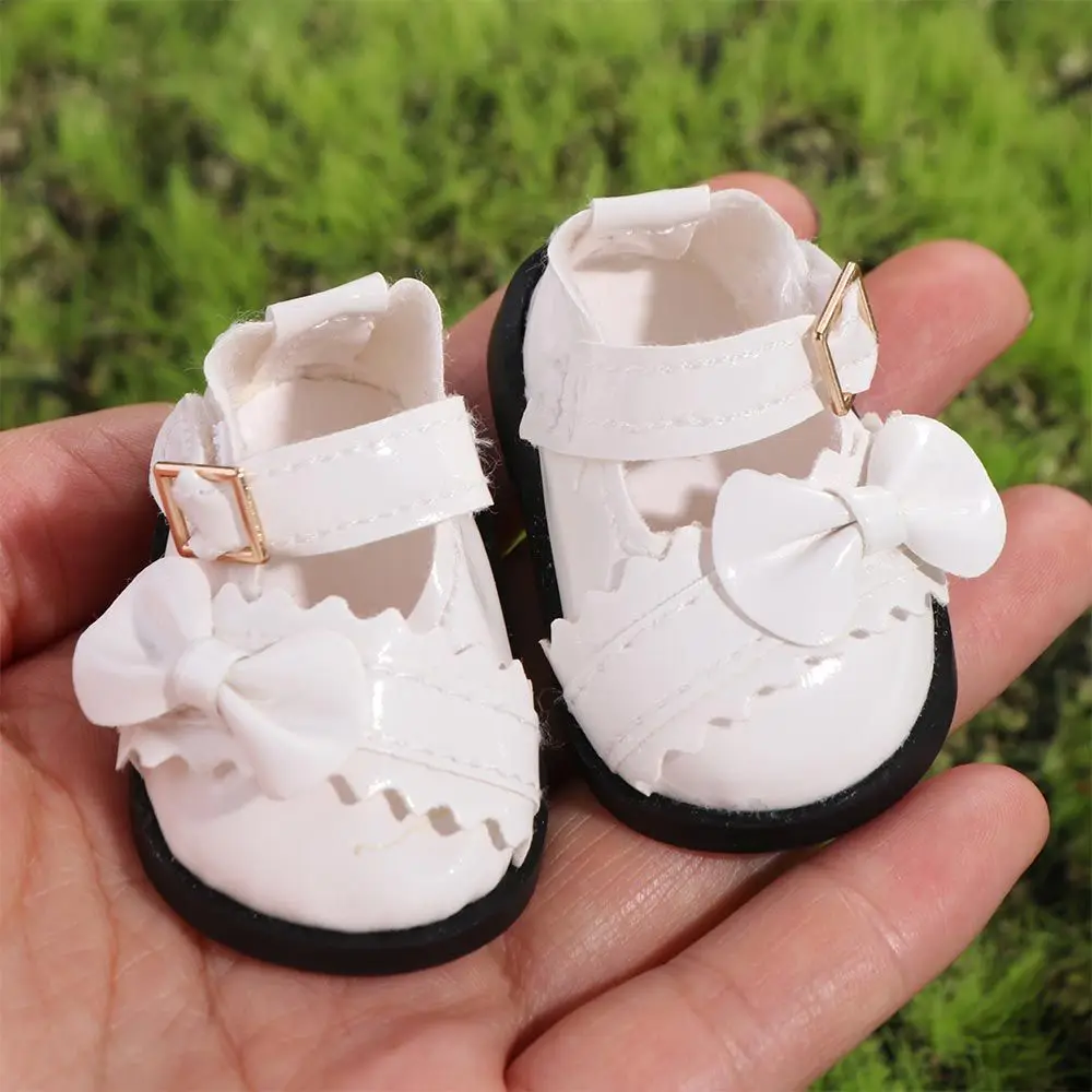 Dolls Accessories Handmade Boots 14 Inches Cotton Doll 5.5cm Doll Shoes Mini Bow Shoes Doll Casual Shoes Doll Leather Shoes