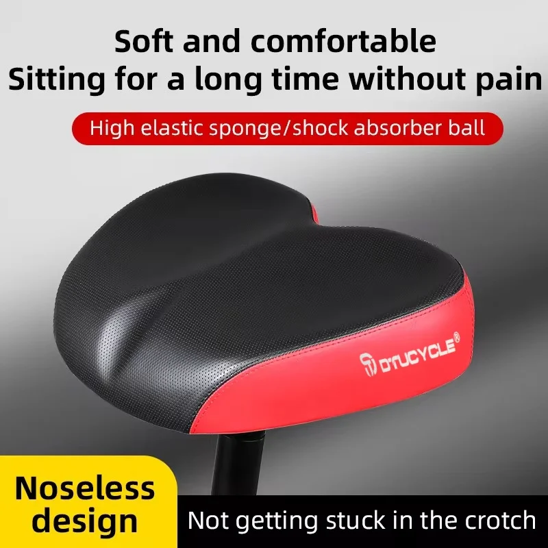 Widened Noseless Shock-Absorbing Bike Saddle 2