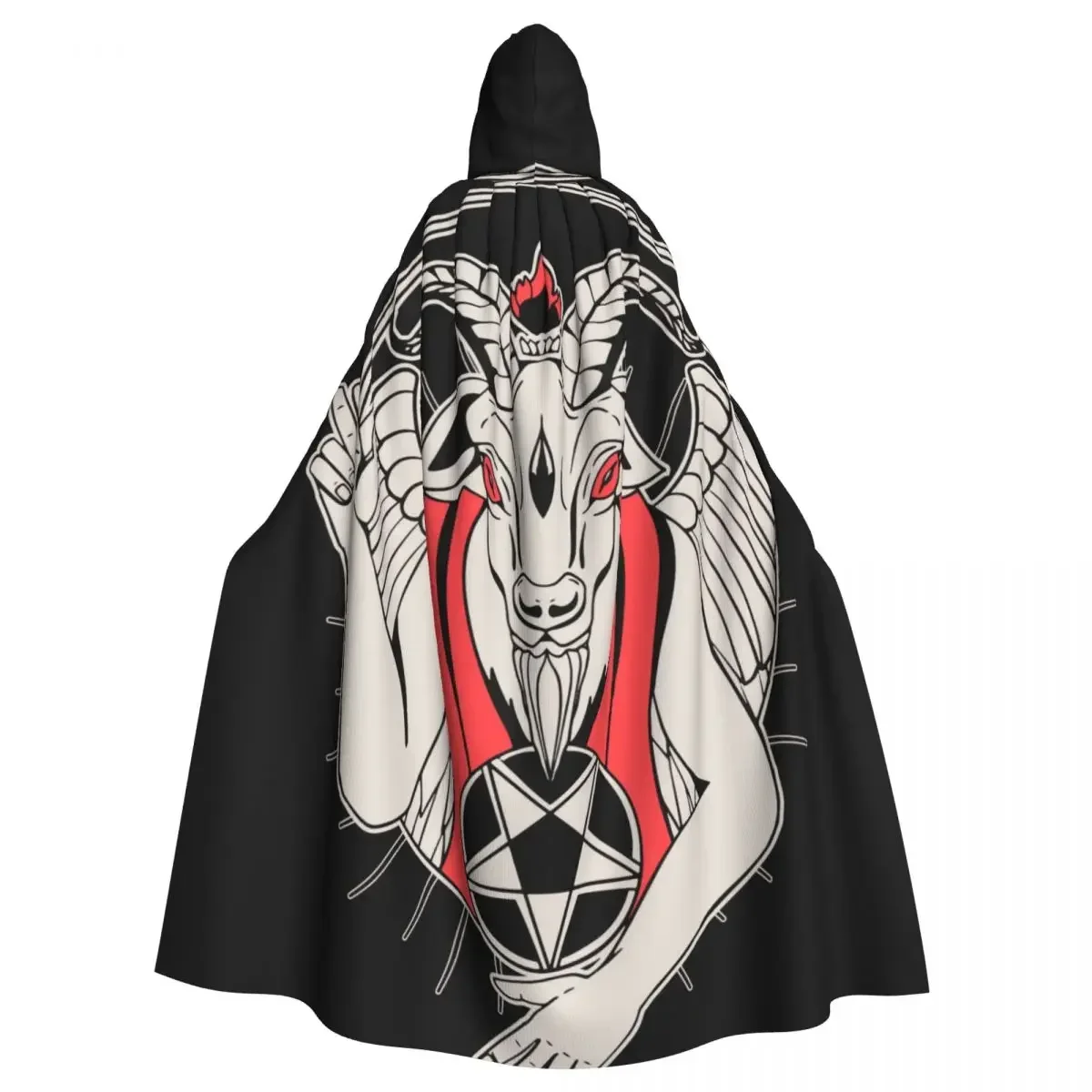 

Hooded Cloak Unisex Cloak With Hood Goat Badge Cloak Vampire Witch Cape Cosplay