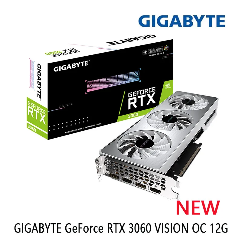 GIGABYTE GeForce RTX 3060 12G 12GB GDDR6 192-Bit 15000 MHz Support AMD Intel Desktop CPU LHR NEW