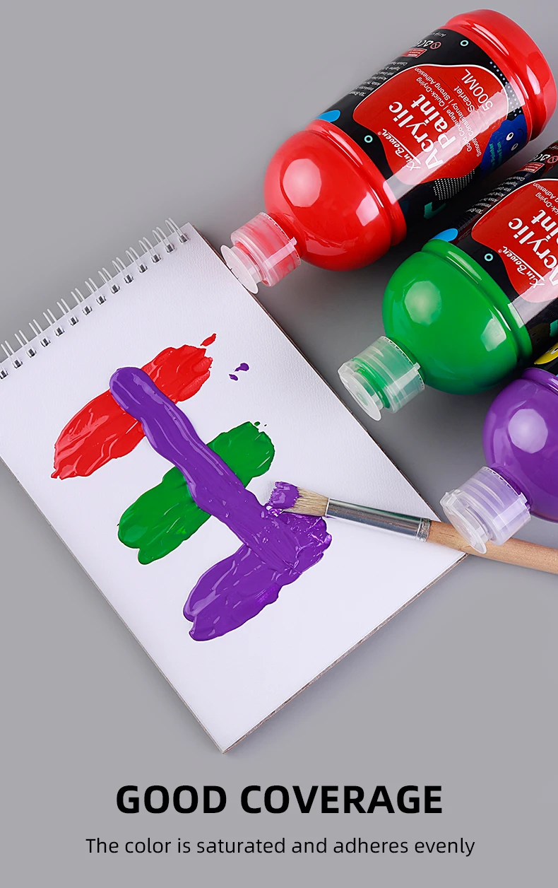 500 ml Acrylfarben-Set für Wandmalerei, Malkunst, Studenten, Textur, DIY, Graffiti-Schuhe, Kunstbedarf auf Wasserbasis, 14 Farben – Detail 6