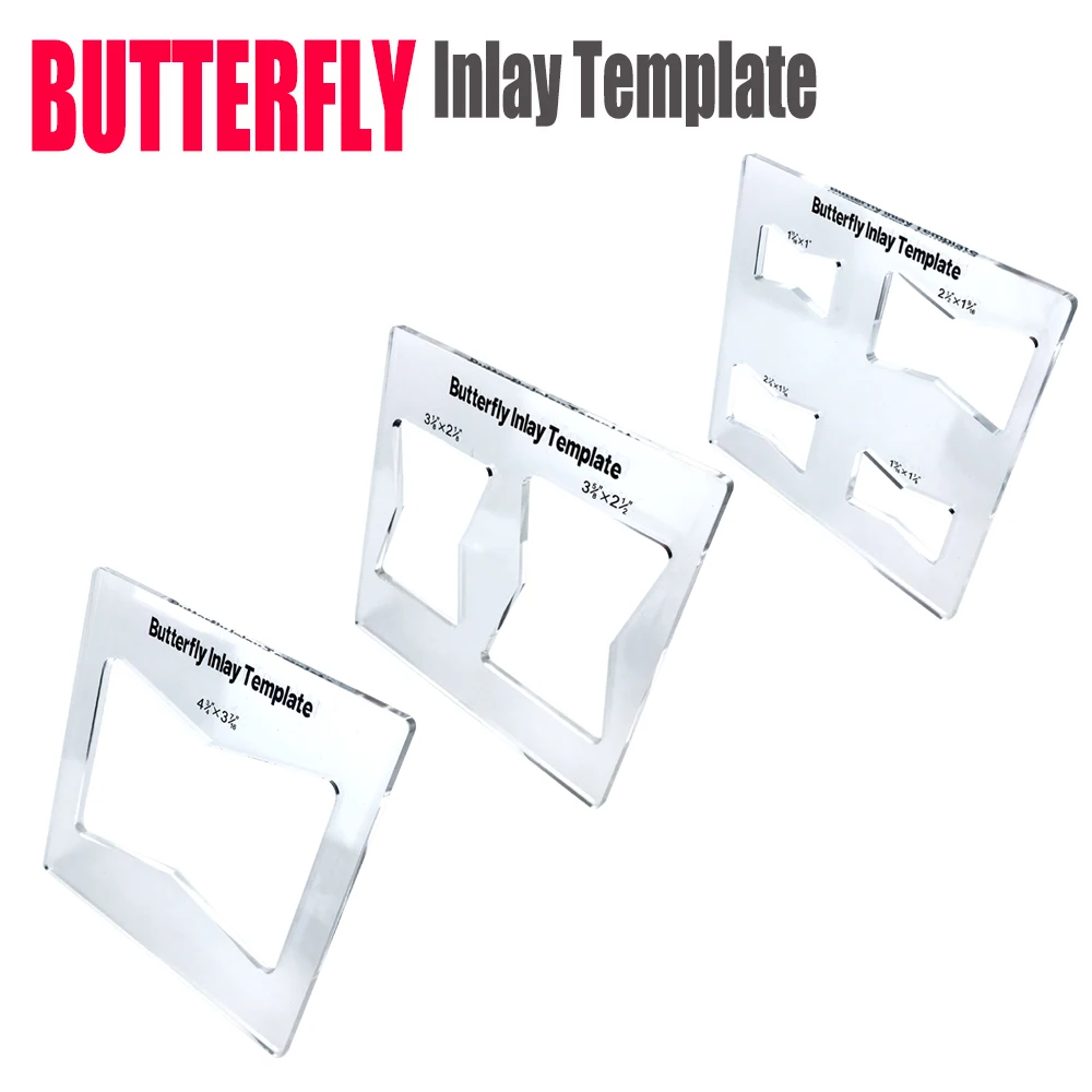 

Butterfly Inlay Template Router Slotting Auxiliary Tool Decorative template Bow Tie Woodworking Tools