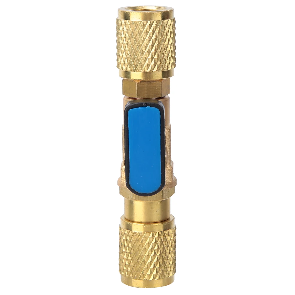 Refrigerant Ball Valve Adapter Brass Refrigeration Ball Valve Adapter Refrigerant Connector G1/4'' G1/4''