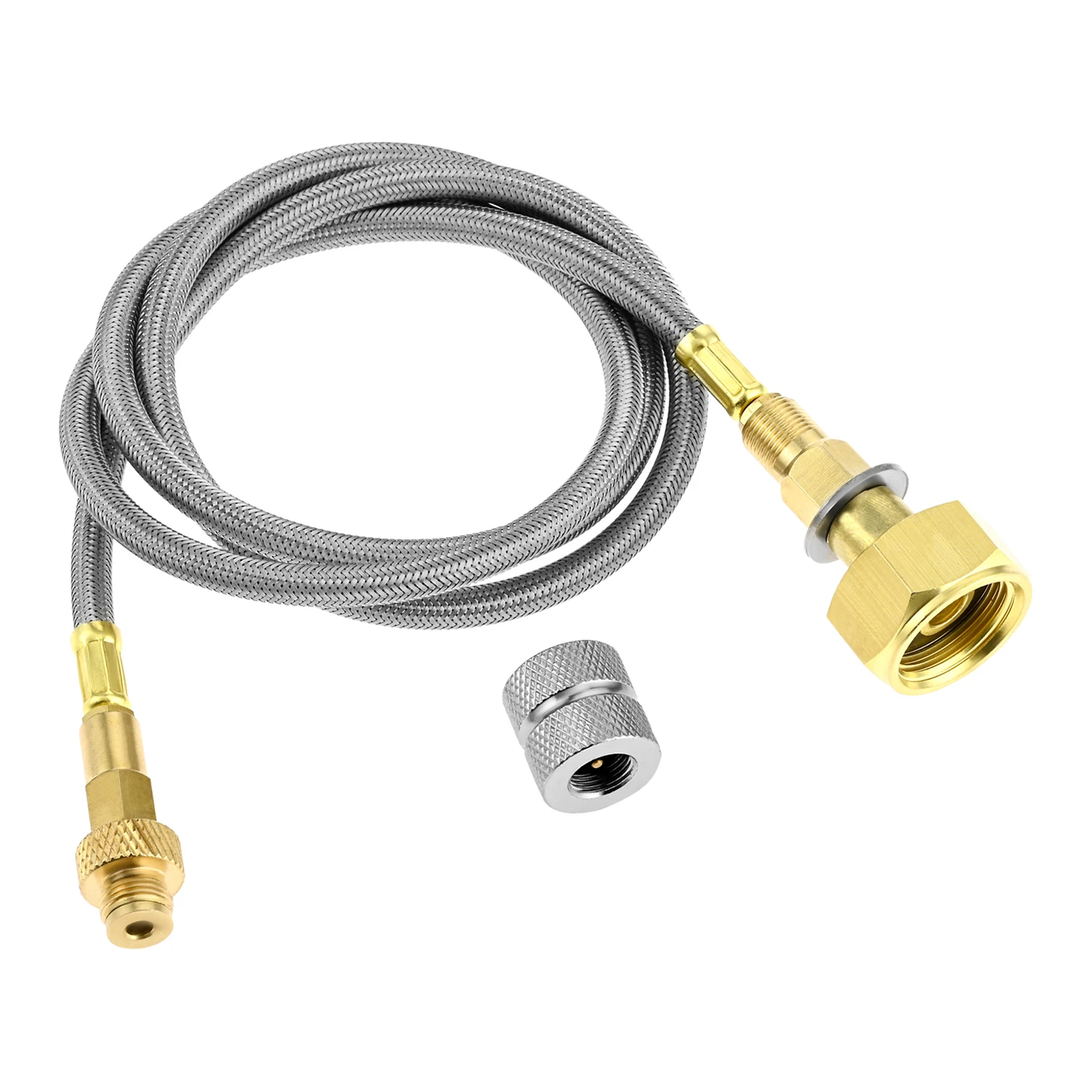 Outdoor Gas Stove Air Hose 1M Flat Air Connector to connect Gas Tank to Inflate OD can European Bottle Camping Cooking Kit
