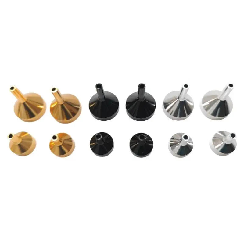 5/10/50/100pcs Metal Funnel Mini Small Funnel Black Silver Gold Aluminum Metal Alloy Funnel for Perfume Essential Oil Bottle 2