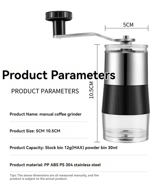 Mini 304 Stainless Mini Hand Shake Manual Grinding Convenient Steel Ceramic Core Coffee Bean Grinder Visual Coffee Machine 4