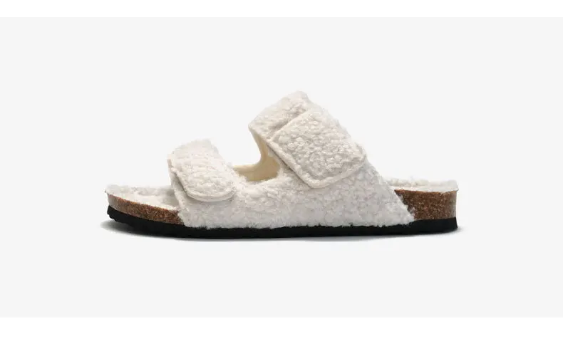 Shevalues Winter Flauschige Damen-Hausschuhe, neue Indoor-Slides, flacher Boden, Freizeit-Slides, pelzige, warme, gemütliche Hausschuhe mit Fußgewölbeunterstützung – Detail 17