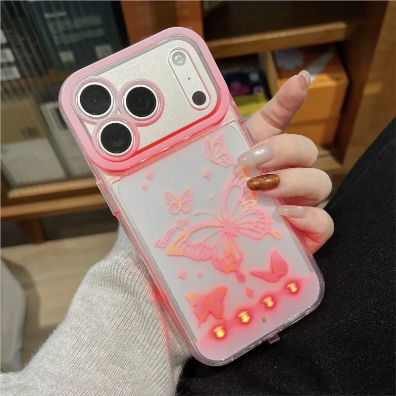Luminous Butterfly Flash Phone Case - Stylish Fashion Cover