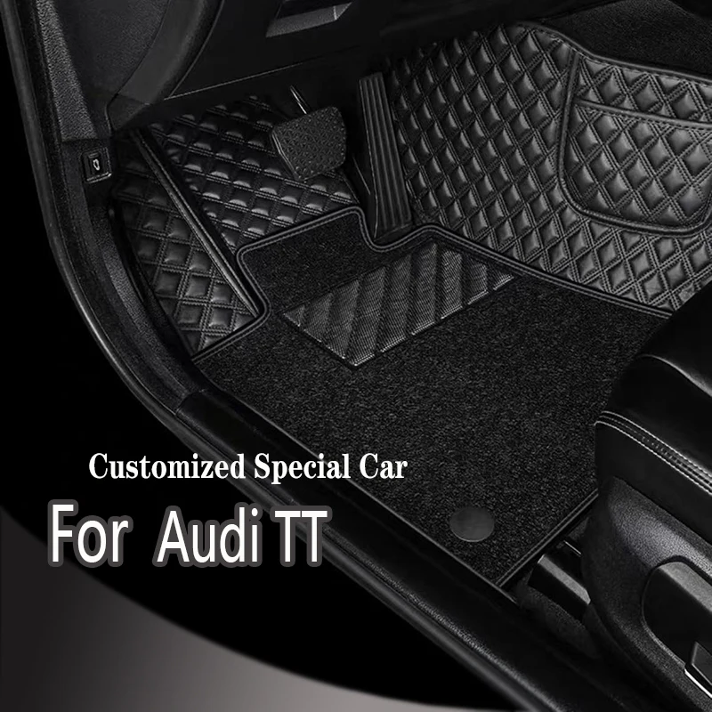 

Автомобильные коврики для Audi TT 8J MK2 2007 ~ 2014, роскошный кожаный коврик, автомобильные коврики, прочные защитные коврики, набор автомобильных аксессуаров 2008