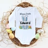 Personalised Easter Baby Bodysuit Custom Name Infant Outfits Clothes Boy Girl Holiday Party Jumpsuit Cute Bunny Newborn Romper 5