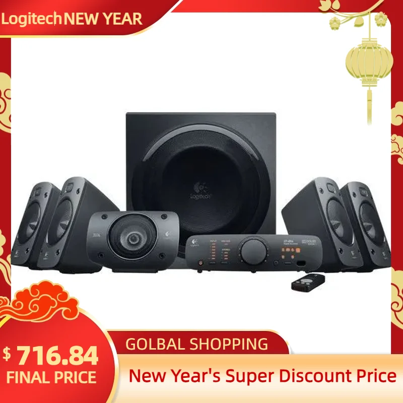 Logitech Z906 Surround Sound Speakers - (RMS) 500-W Subwoofer: 165-W, 3D  Stereo