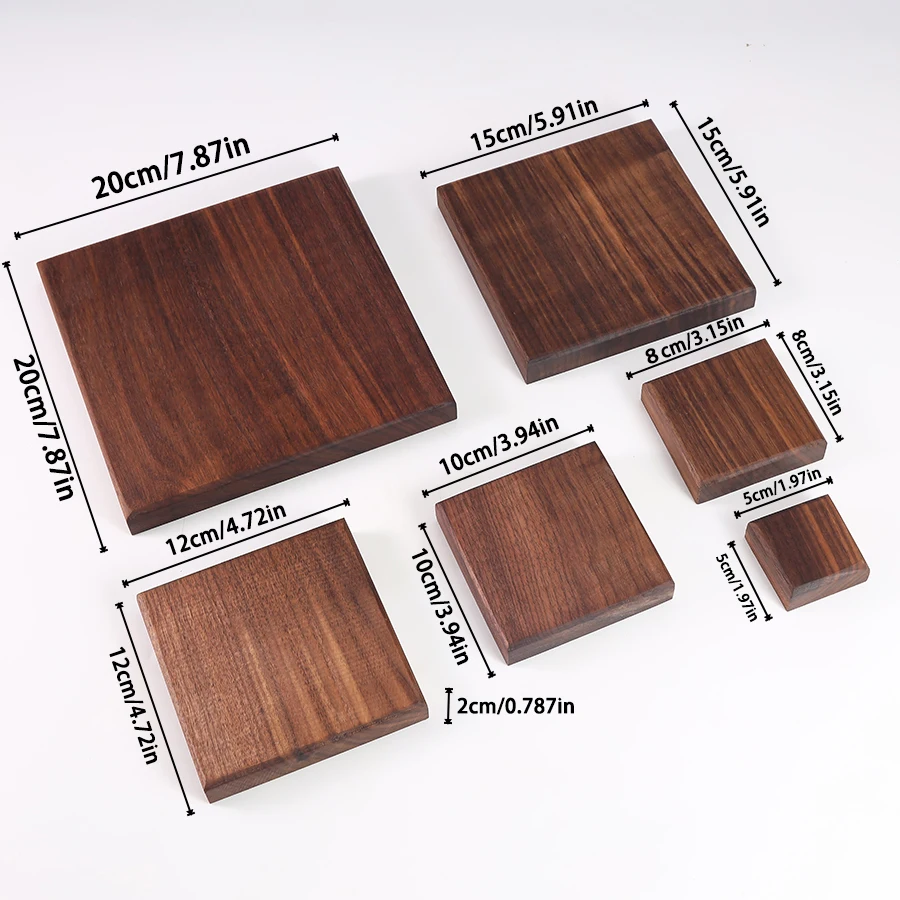 Walnut and Beech Wood Display Gift Base, Handmade Doll Display Stand, Simple Jewelry Tray, Cosmetics Organizer ,Jewelery Holder