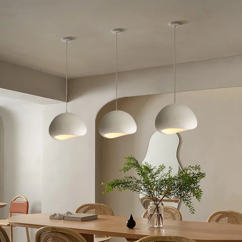 Modern Wabi-Sabi HDPE Led Pendant Light Living Dining Room Chandelier Lighting Home Decor Bedroom Kitchen Hanging Lamp Luminaire 6