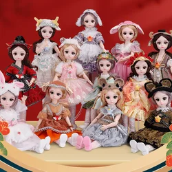 Poupée du zodiaque maquillée en 3D pour filles, 12 pouces, avec des yeux longs, 13 articulations mobiles, princesse, jouet DIY, idée cadeau, BJD 2022, 1/6 