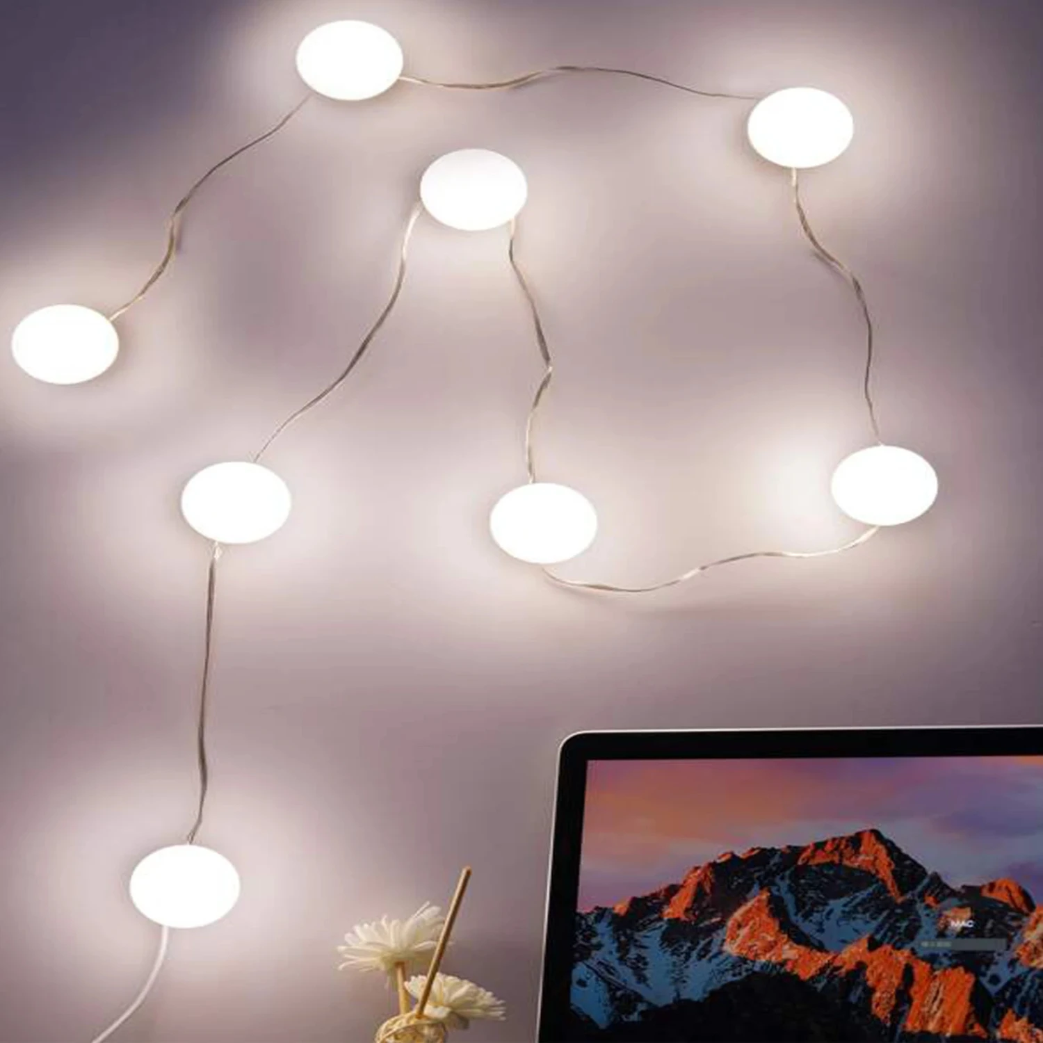 Enhanced Elegant Dimmable Vanity Makeup Mirror Lights with USB Charging-Elevate Your Beauty Routine-Ideal for Bathroom, Dres