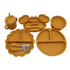 Pumpkin Dinner PlateLearning CupLarge Compartment PlateBaby Suction Cup Autonomous EatingTraining BowlChildren's Supplementary T 2