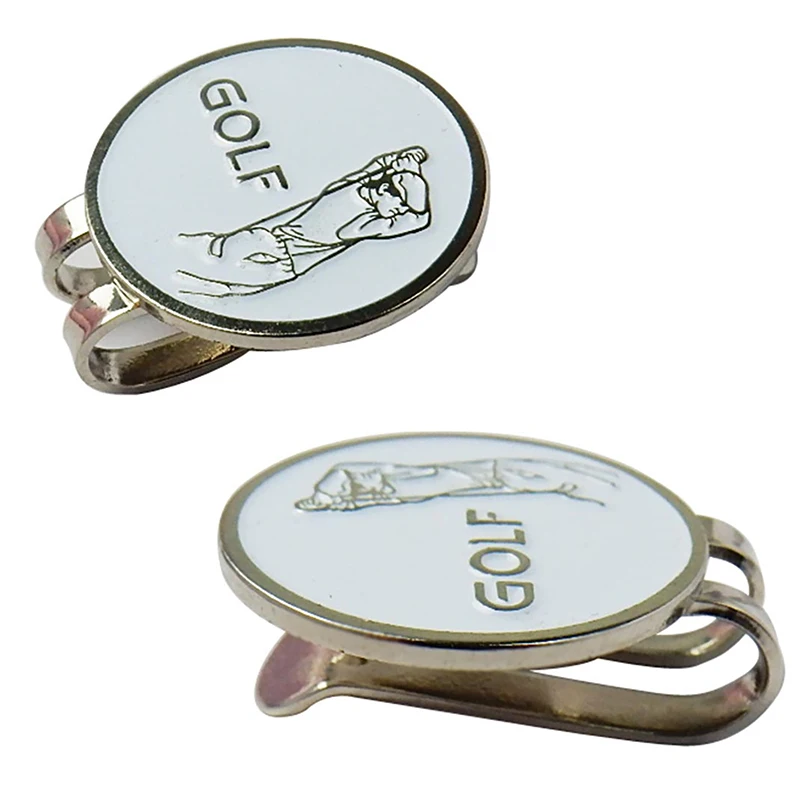 Golf Ball Marker With Magnetic Hat Clip Humanoid Pattern Funny Great Golf Hat Caps Clips Golfer Gifts Accessories