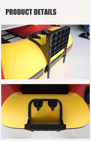 KOETSU Aufblasbarer Gummiboot-Außenbordmotor, festes Halterungsset, elektrischer Triebwerkmotor, schwarzes Nylon mit Schrauben und Sockel – Detail 1