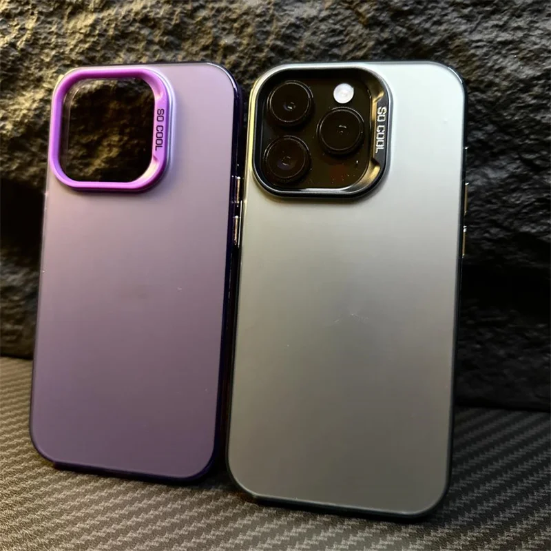 Laser Metallic Aurora Matte Clear Case For iPhone 11 12 13 14 15 Plus Pro Max XR XS X Hard Shockproof Bumper Cover Gift_voghion.com