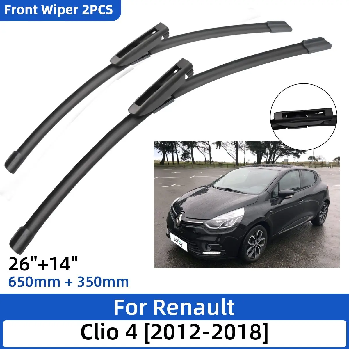2 Pz Per Renault Clio 4 2012-2018 26 "+ 14" Spazzole Tergicristallo Anteriore Parabrezza Parabrezza Accessori