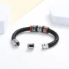 Man Leather Urns Bracelet For Human/Pet Ashes Vintage Memorial Bangle Customized Cremation Keepsake Jewelry 6