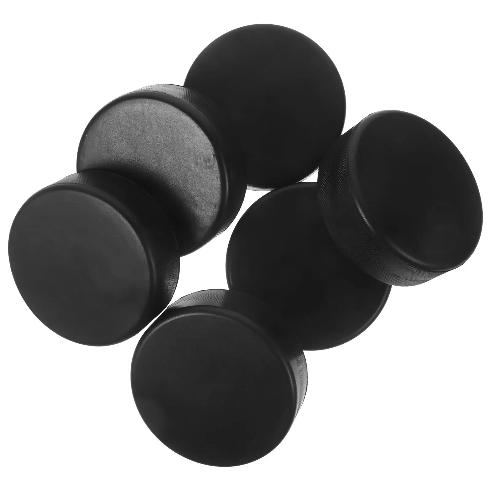 6 Pcs Rubber Hockey Puck for Training Smooth Surface Lightweight High Density Official Regulation Practice Ice Puck