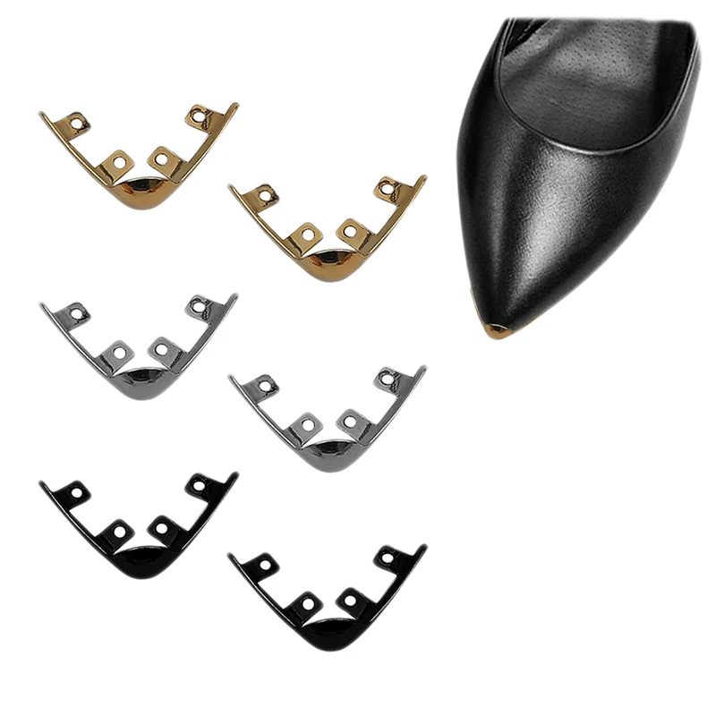 

3 Pair Women Metal Shoe Protector Cover Simple High Heels Toe Cap Detachable Pumps Repair Accessories Anti Wear Shoe Clips