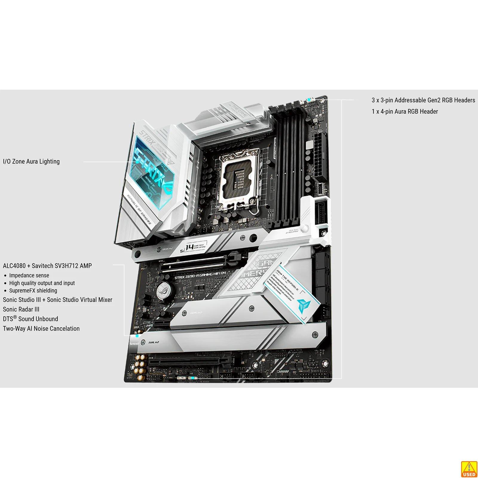 ASUS ROG STRIX Z690-A ゲーミング WIFI D4 マザーボードソケット