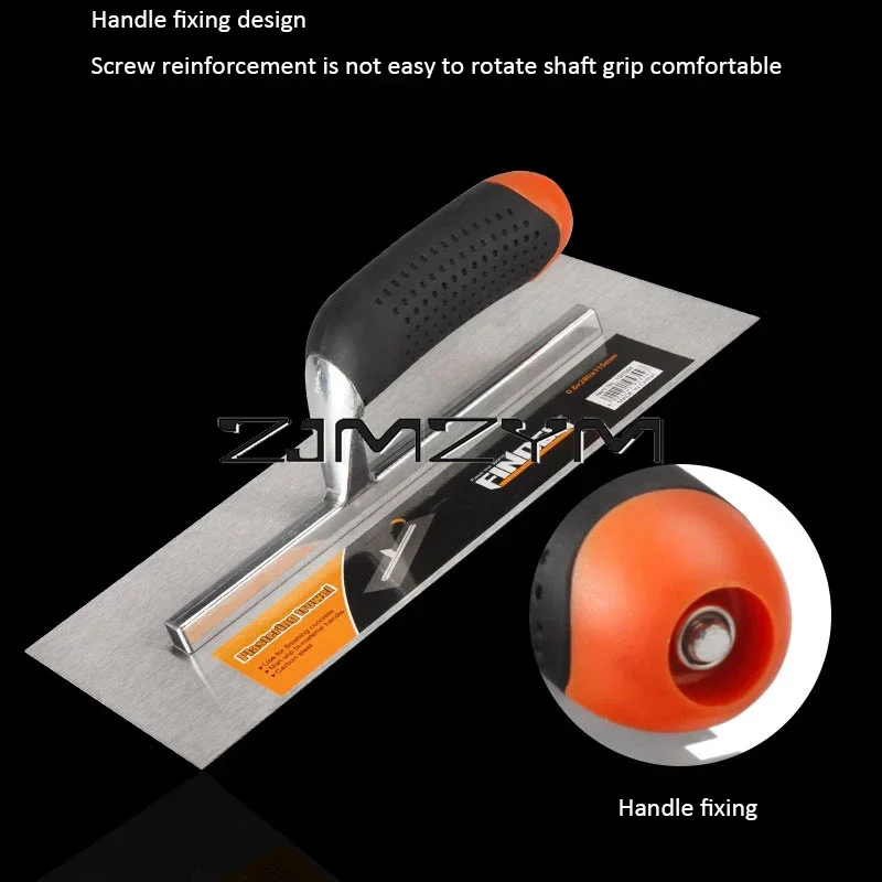 High Carbon Steel Plastering Trowel Concrete Skimming Ceramic Tile Serrated Trowel Construction Bricklaying Tool