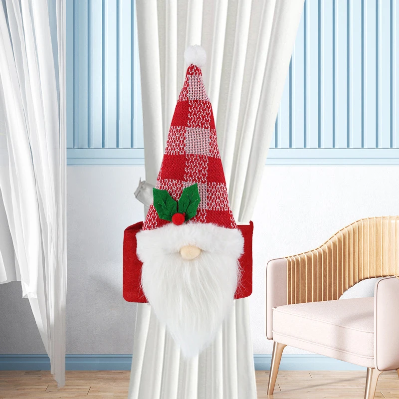 Snowman Santa Claus Curtain Tieback Kawaii Doll Christmas Curtain Ties Decoration Classic Cartoon Buckle Festival Party