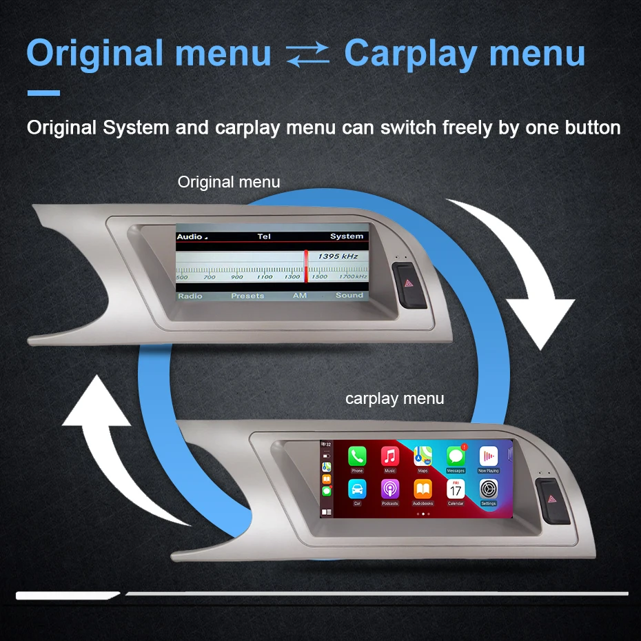 Android Auto Wireless CarPlay 8,8 "Linux Auto Radio Display bildschirm Für Audi A4 A4L B8 2009-2016 Autolink airplay Vidio Player GPS – Detail 8