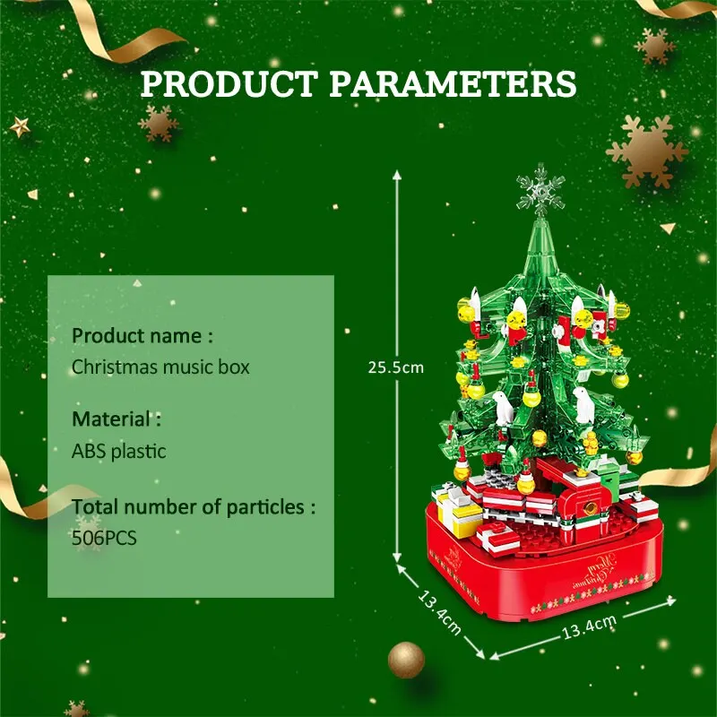 MV% クリスマスBOXセット Christmas Tree 506pcs Building Kits-A Festive Build for Kids and