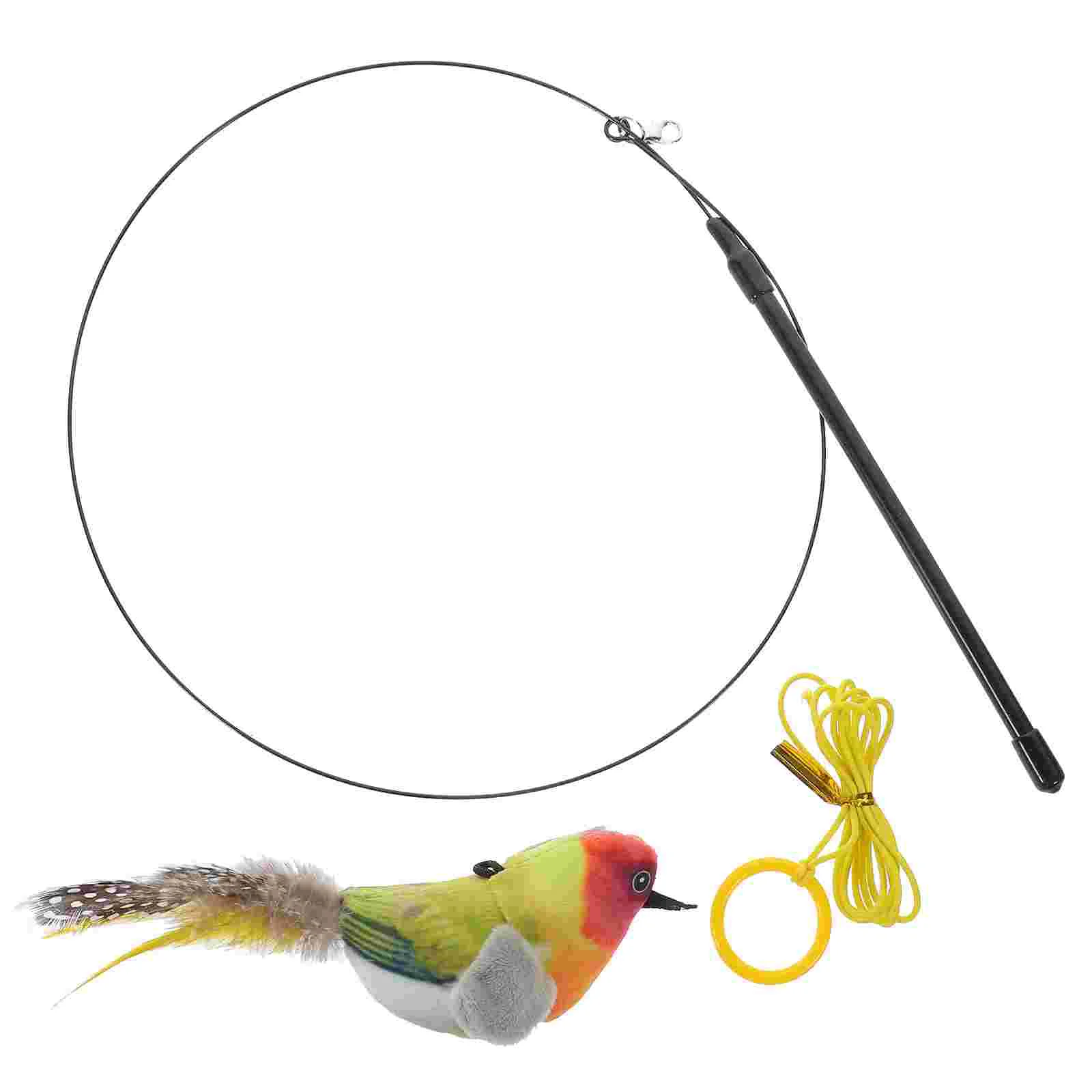 

Cat Funny Stick Toy Teaser Wand Multifunctional Kitten Toys Bird Teasing Plush Wands Interactive