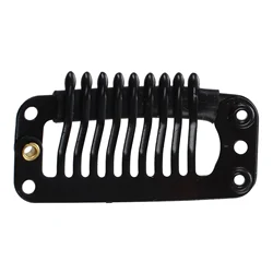 Black Nine - Tooth Hair Extension Snap Clips - 20 - 40 Pack, 32MM - NONE (Black)