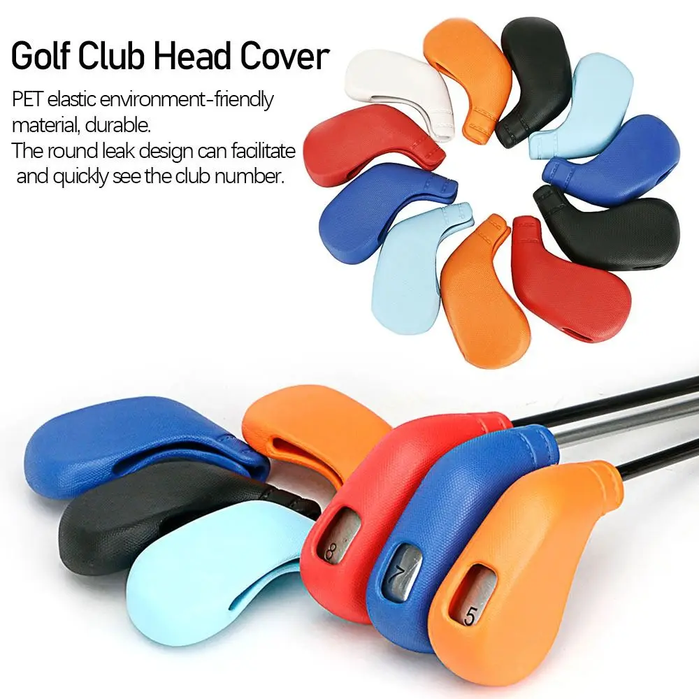 

9Psc/Set Sport Practical TPE Accessories Protective Headcover Golf Iron Head Cover Golf Club Head Covers Golf Rod Sleeve