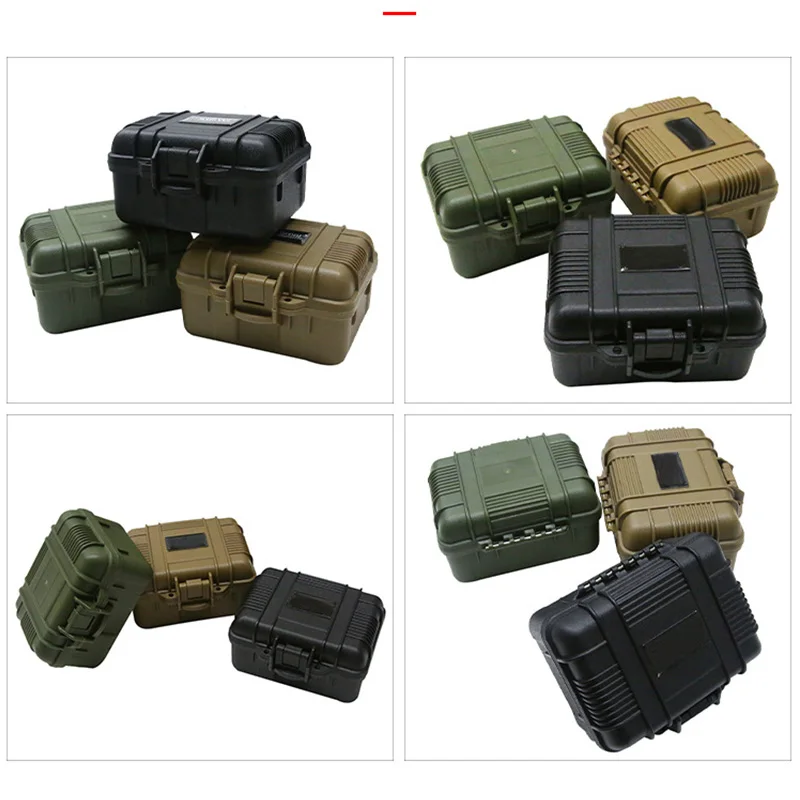 Plastic  Waterproof Shockproof Tool Case Sealed Tool Box Dustproof Safety Box ToolCase Bag For Cameras Precise Instrument Box 6