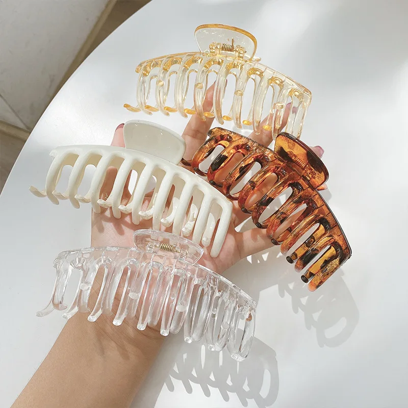  New Women Extra Large Hair Claw Clip Crab Barrette Girls Ponytail Hair Claws Bath Clip Fashion Hair Accessories Gift Headwear 
