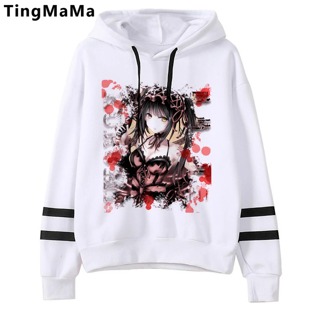 

kurumi tokiaki hoodies men Korean style Fleece sweat y2k pulls sweatshirts man graphic Pullover