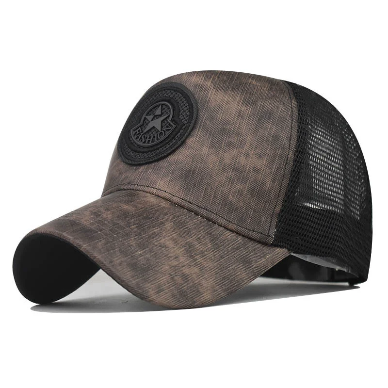 

Baseball Casquatte Caps Hip Hop Bone Men Breathable Mesh Visor Hats Women Streetwear Trucker Cap