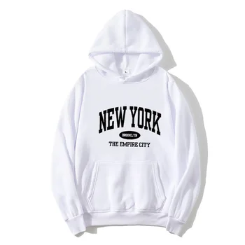 سويت شيرت بقلنسوة للربيع والخريف من Cross-Border2025New مع طباعة حروف، فضفاض، للجنسين، بلوزة كاجوال عصرية للنساء 2