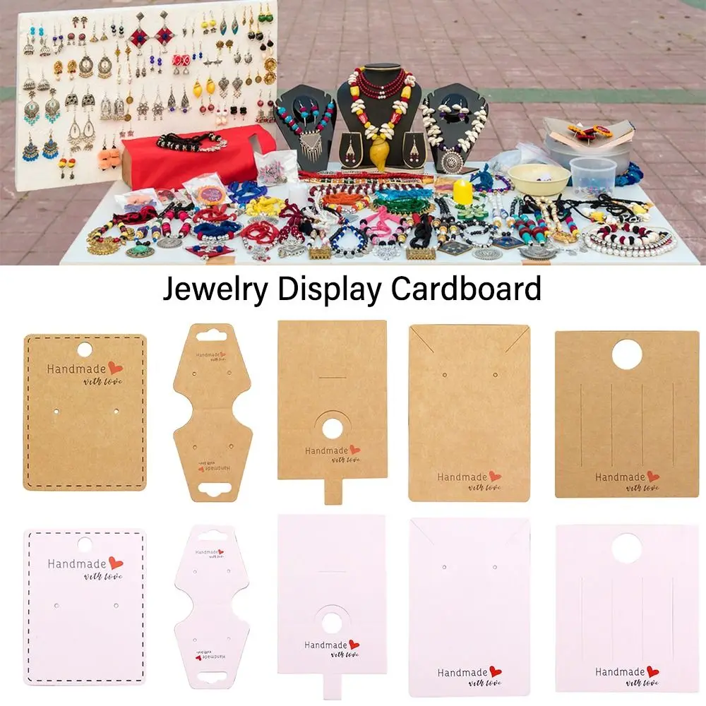 

100PCS Gift Retail DIY Package Hanging Label Jewelry Display Cardboard Necklace Earring Hairpin Bracelet Packing Card