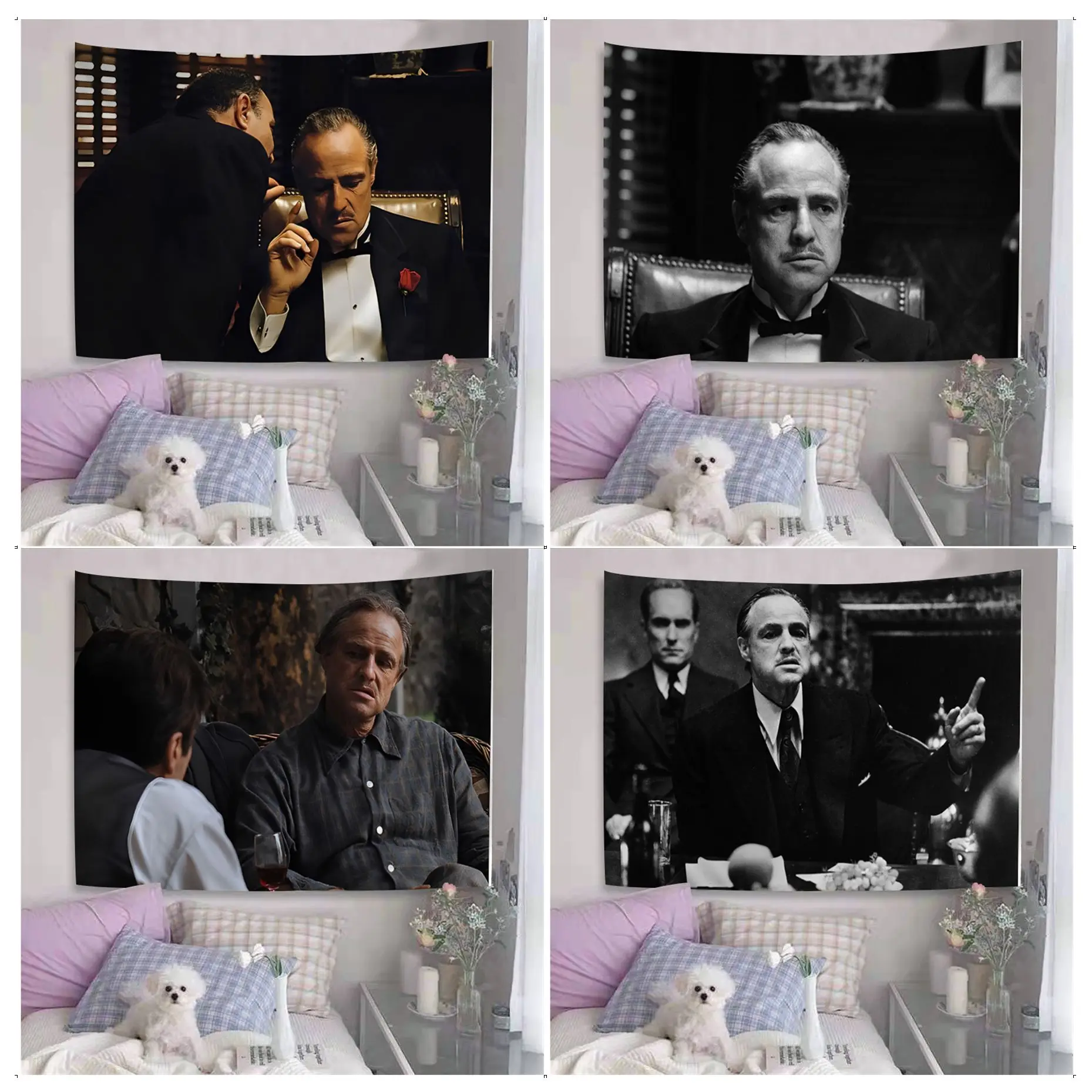 

Movie The Godfather Chart Tapestry Bohemian Wall Tapestries Mandala Wall Hanging Home Decor