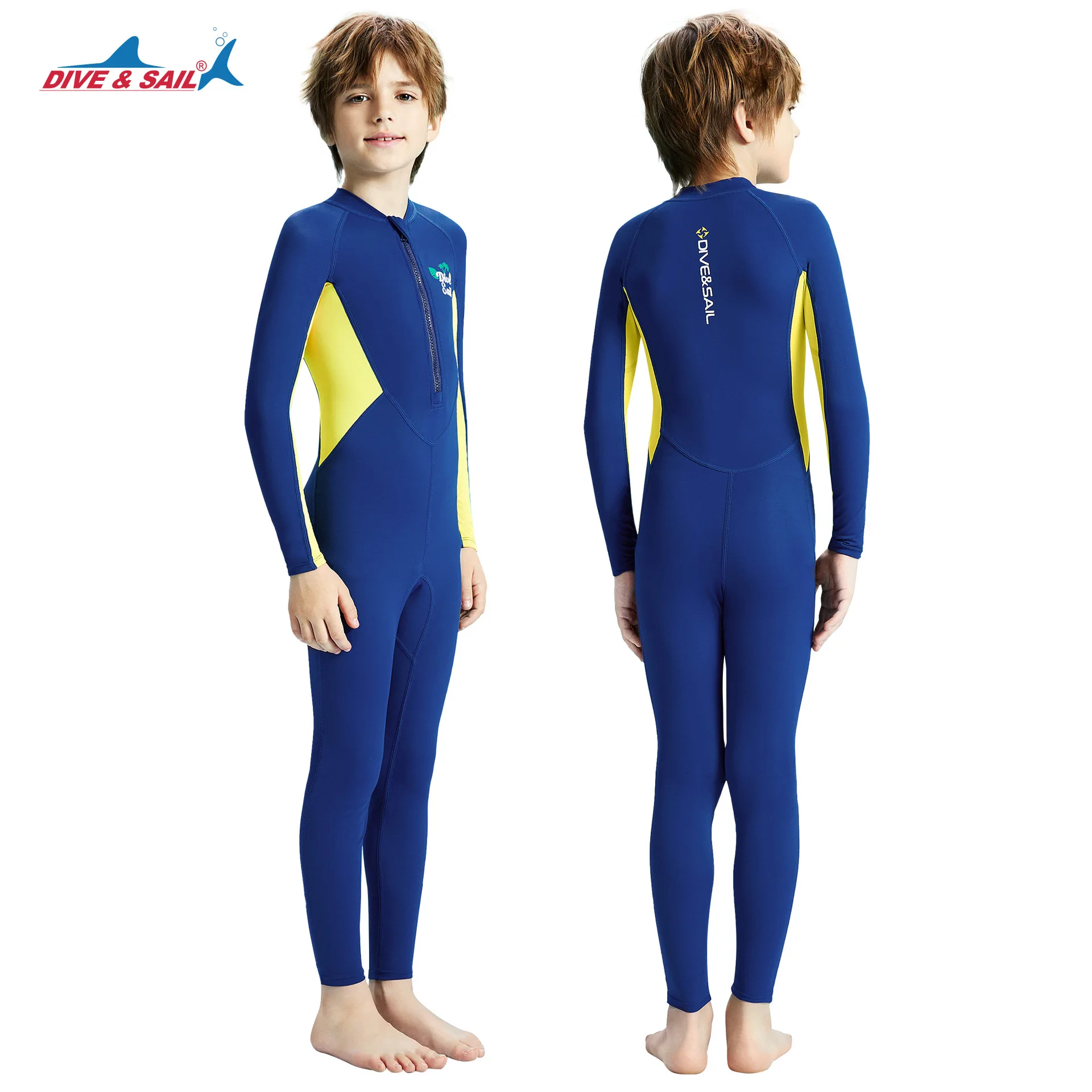 Children's Neoprene Wetsuit One-piece Long Sleeve Diving Suit Proof Sunscreen Surfing Swimming Boy Snorkeling Swimsuit snorkelin 2