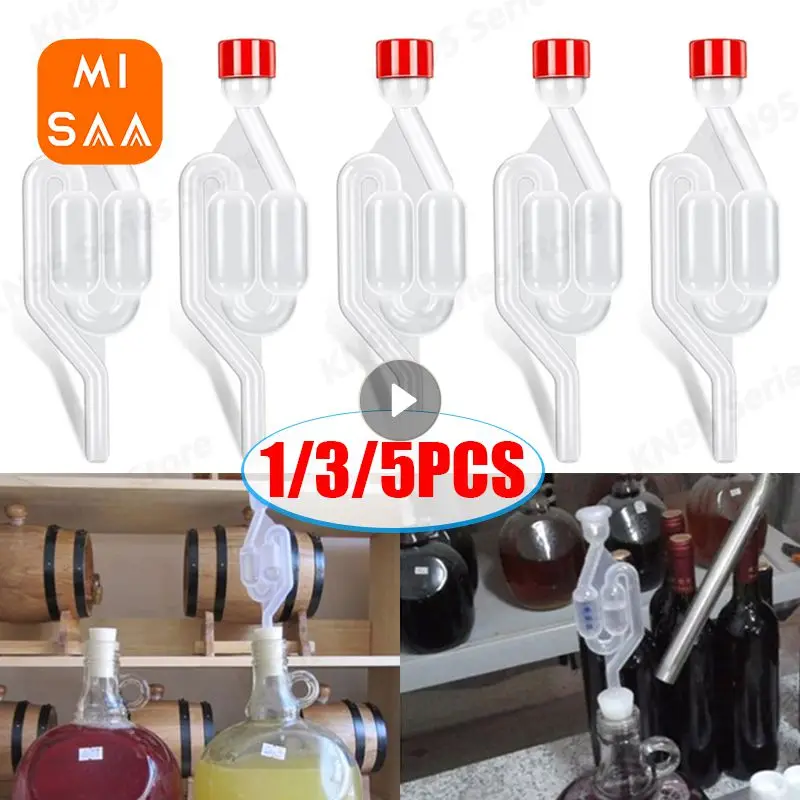 Air Lock Valve Beer Brewing One-way Wine Fermentation Check Valve Plastic Air Lock Water Seal Winemaking Exhaust Fermenter