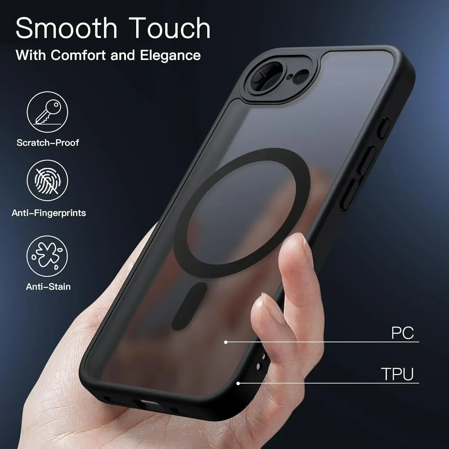 Luxury Matte Translucent Magnetic Shockproof Cover For Iphone 17 Pro Max 16 15 14 13 12 Pro Max Plus 17 Air 16e Case 3