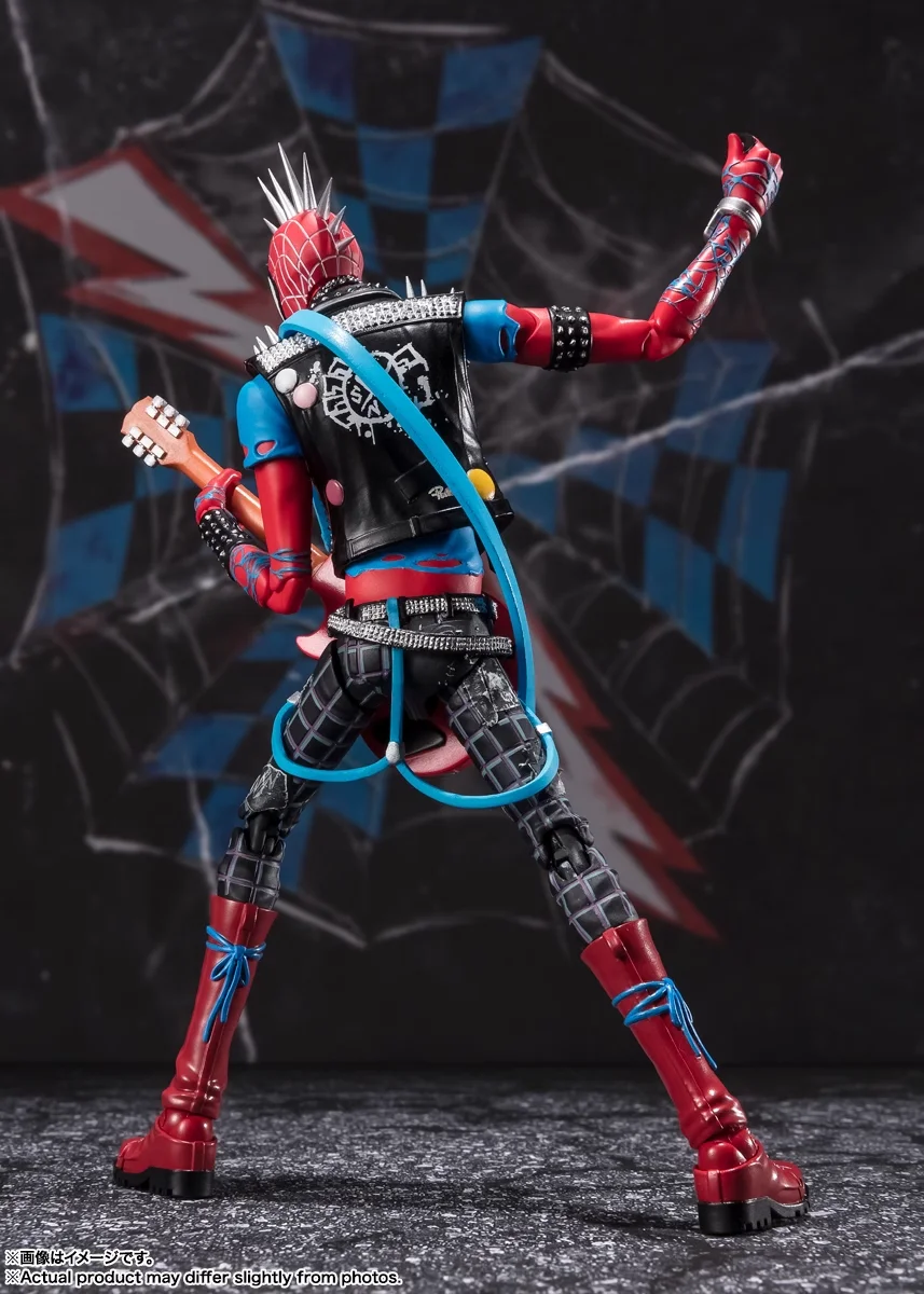 Original BANDAI S.H.Figuarts SPIDER PUNK Spider-Man Across the Spider-verse Anime Action Movable Doll Figure Toys PVC Model Gift
